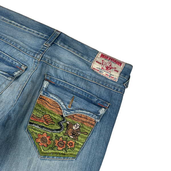True Religion Embroidered Design Joey Relaxed Fit Jeans -XL