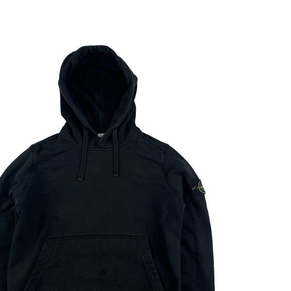 Stone Island 2019 Black Cotton Pullover Hoodie - Medium