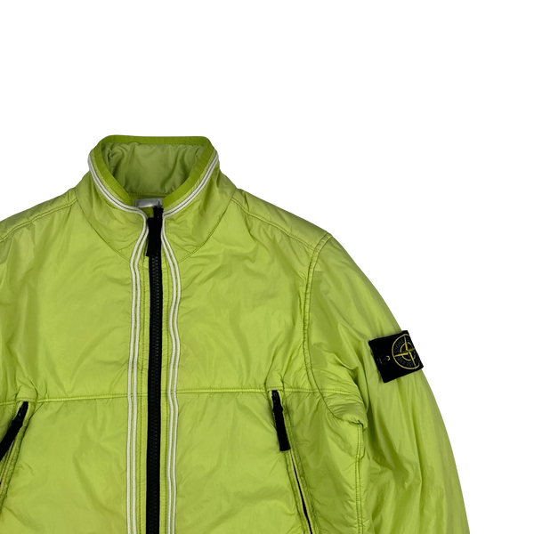 Stone Island 2019 Yellow Crinkle Reps Padded Jacket - Small