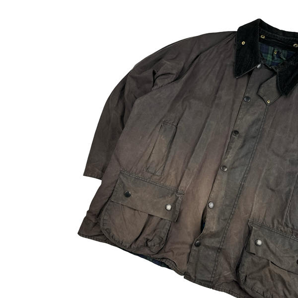 Barbour Brown Cotton Wax Field Jacket - XL