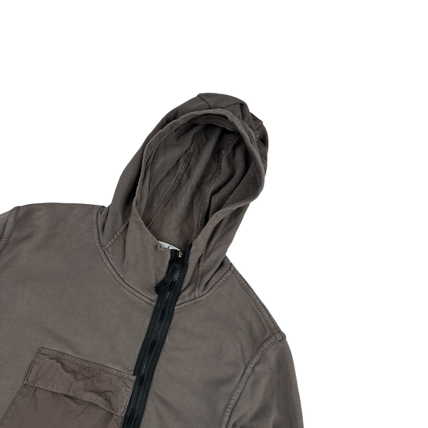 Stone Island 2019 Taupe Cotton Zipped Smock Hoodie - Age 12
