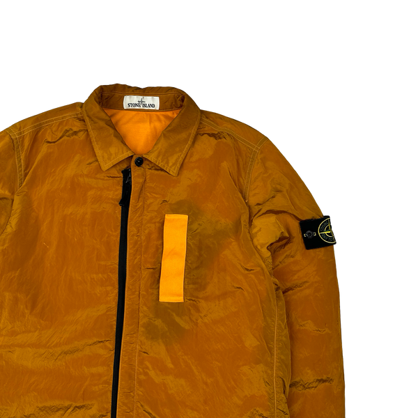 Stone Island 2017 Orange Nylon Metal Shimmer Overshirt - Medium
