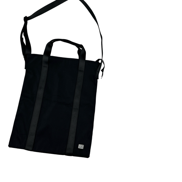CP Company Black Nylon Spellout Side Bag
