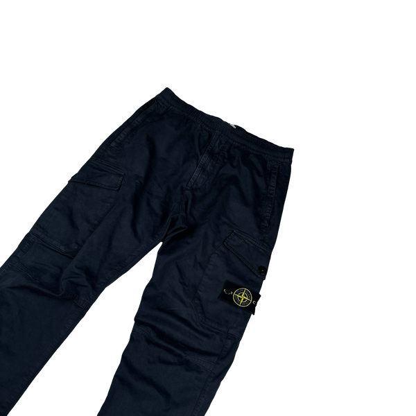 Stone Island 2020 Navy RE-T Cargo Trousers - 32"