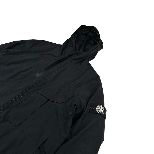 Stone Island 2017 Black Tank Shield Down Liner Special Process Jacket - XL