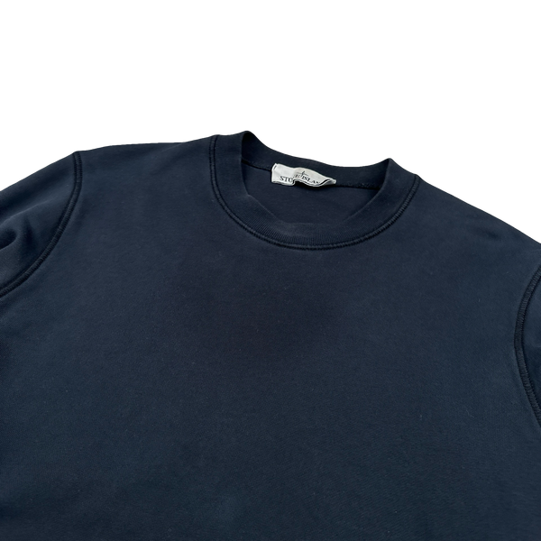 Stone Island 2024 Navy Cotton Crewneck Jumper - Small