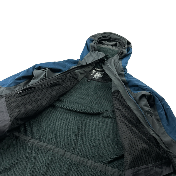 RAB Blue Zipped Water Resistant Soft Shell Fleece Jacket - Large