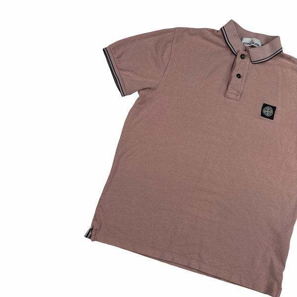 Stone Island 2016 Pink Short Sleeve Polo - Large
