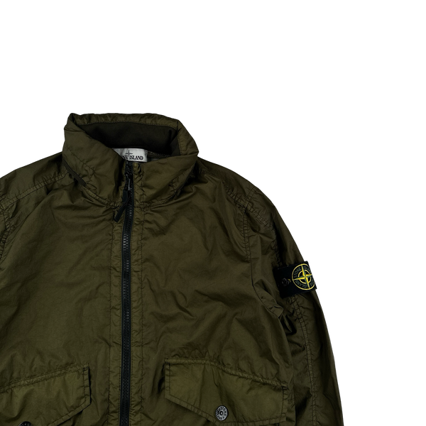 Stone Island 2018 Khaki Green Membrana 3L TC Rain Jacket - Medium