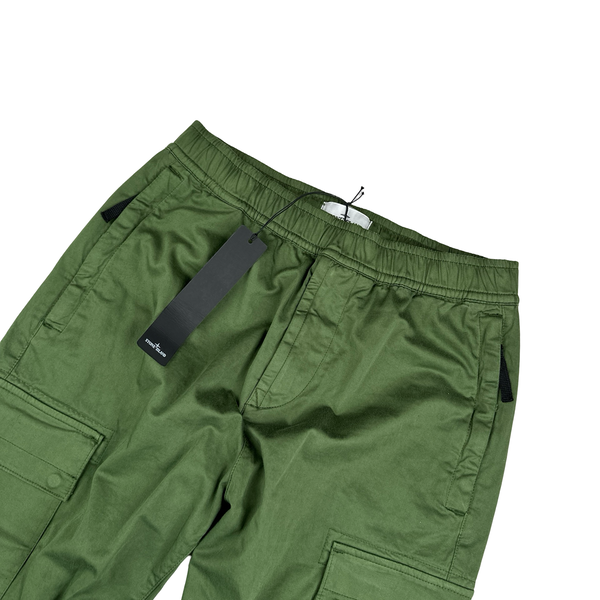 Stone Island 2022 Green RE T Cargo Trousers - Small