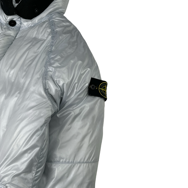 Stone Island 2018 White Pertex Quantum Y Down Long Puffer - Large
