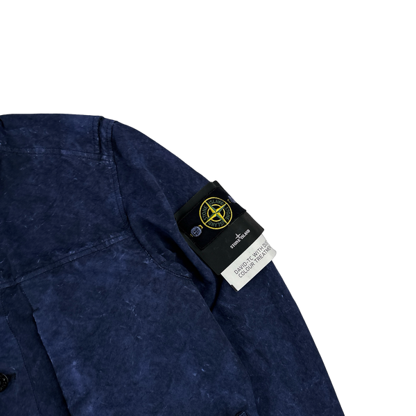 Stone Island 2017 RARE Blue David TC Dust Colour Treatment Jacket - Large