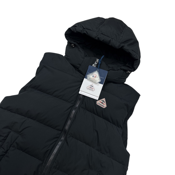 Pryenex Hooded Black French Down Puffer Gilet - Medium
