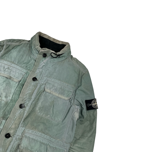 Stone Island 2012 Green Liquid Reflective Field Jacket - Medium