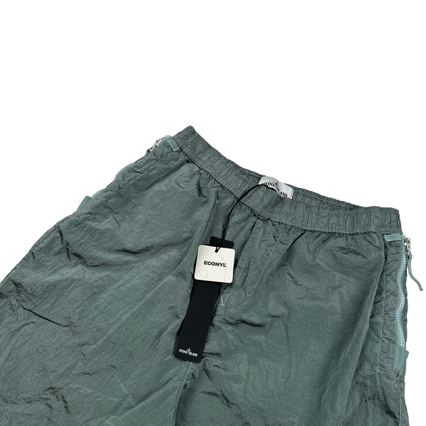 Stone Island 2023 Blue Nylon Metal Econyl Shorts - Small