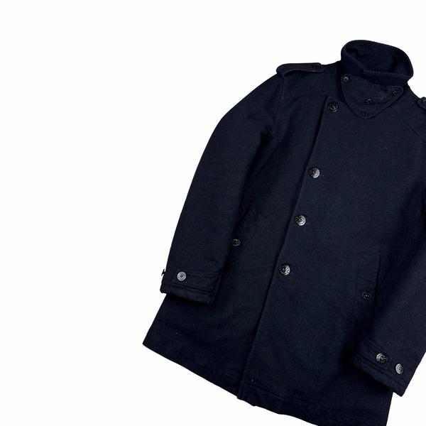 Stone Island 2014 Saia Doppia Faccia Wool Long Winter Jacket - Medium