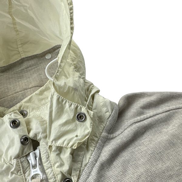 Stone Island 2013 Beige Marl Nylon Hooded Zipped Jumper - 3XL