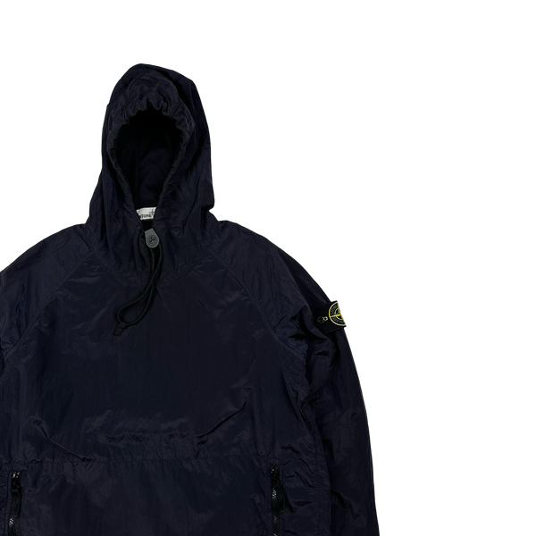 Stone Island 2018 Navy Nylon Metal Hooded Smock - Medium