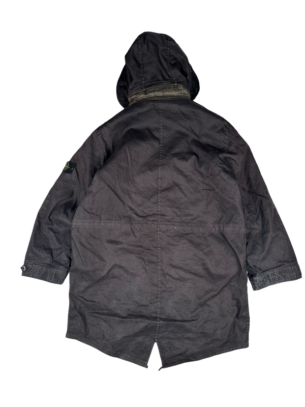 Stone Island 2005 Paul Harvey Lino Flax Dutch Rope Fishtail Parka Jacket - XL