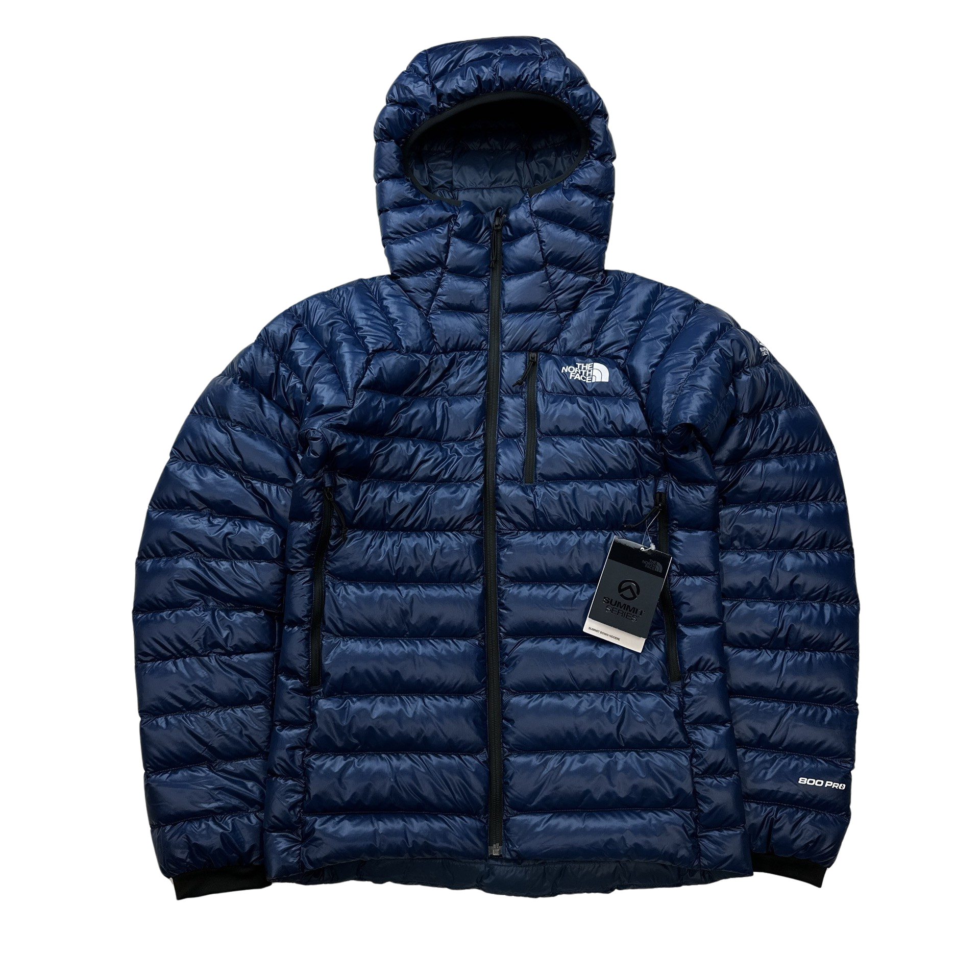 North Face Blue Summit Series 800 Down Hooded Puffer Jacket