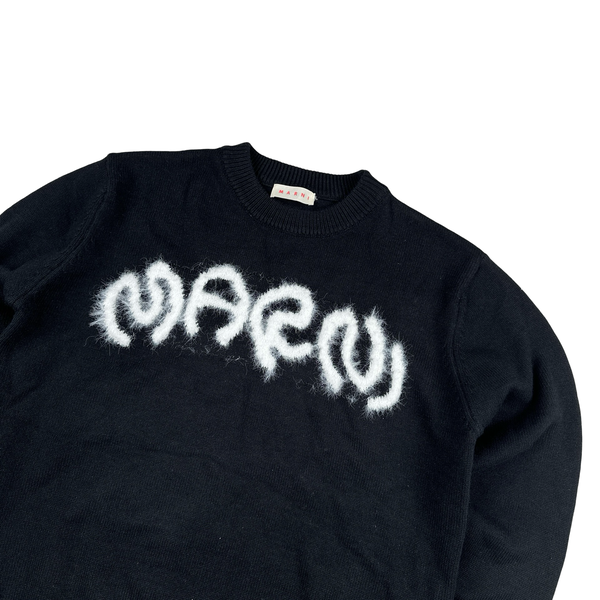 Marni Brushed Wool Spellout Soft Crewneck Jumper - Large