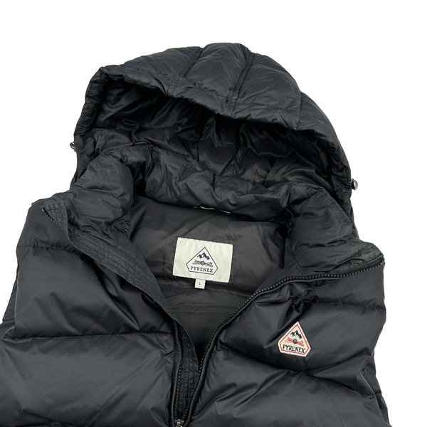 Pyrenex Black Pure French Down Hooded Puffer Gilet Jacket - Large