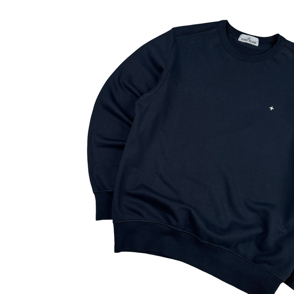 Stone Island Stellina Navy Crewneck Sweatshirt - Medium