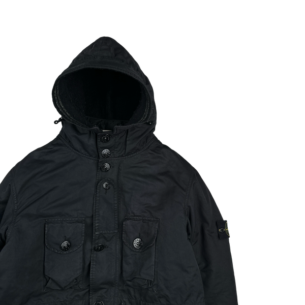 Stone Island 2007 Black David TC Hooded Multipocket Jacket - Large