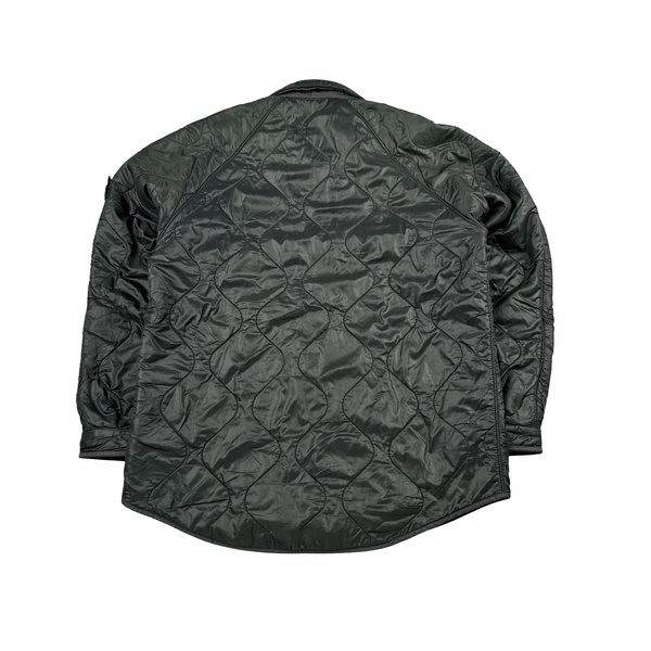 Stone Island 1999 Vintage Khaki Buttoned Quilted Jacket - Large