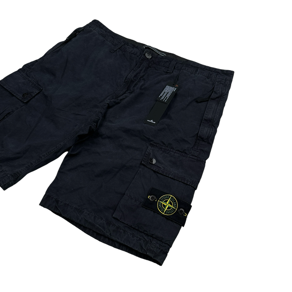 Stone Island 2023 Black Slim Bermuda Cotton Shorts - 36"