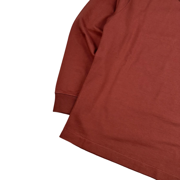 Stone Island 2021 Maroon Cotton Long Sleeve Jumper - Small