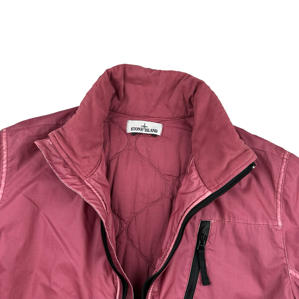 Stone Island 2014 Magenta Quilted Mussola Gommata Jacket - Large