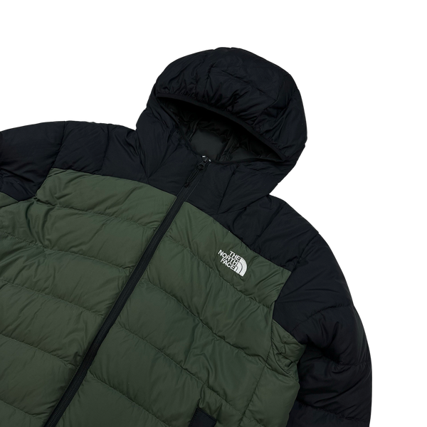 North Face Green/Black Down Filled Puffer Jacket - Large