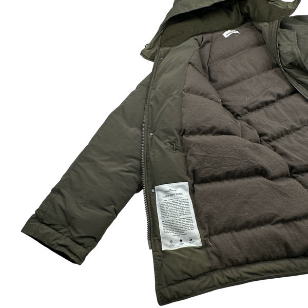 Stone Island 2013 Khaki Micro Reps Down Filled Winter Jacket - Medium