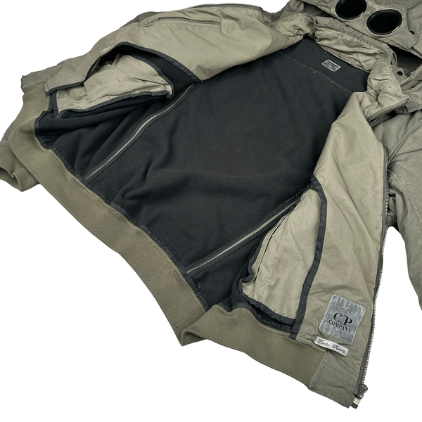 CP Company Tinto Terra Khaki Fleece Lined Goggle Jacket - 3XL