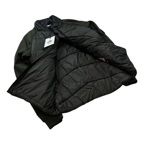 CP Company Khaki Hybrid Soft Shell Jacket - Large