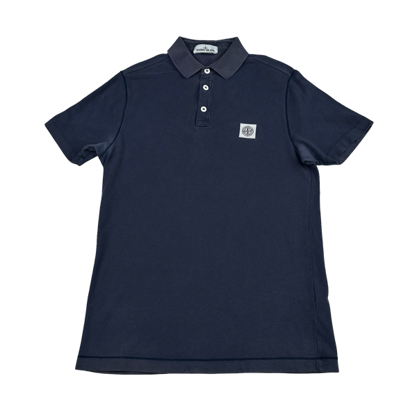 Stone Island Navy Polo Shirt - Large
