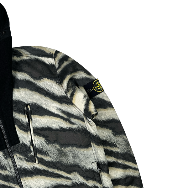 Stone Island 2018 White Tiger Camo Wool Blend Jacket - XL