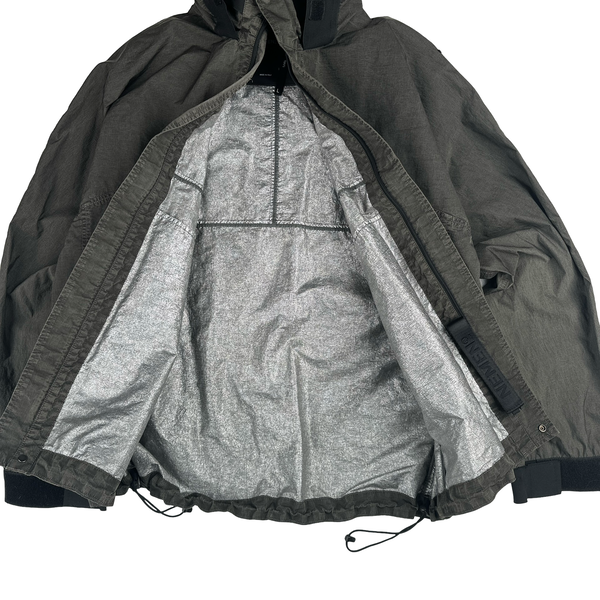 Nemen Grey Nylon Hooded Lightweight Jacket - Large