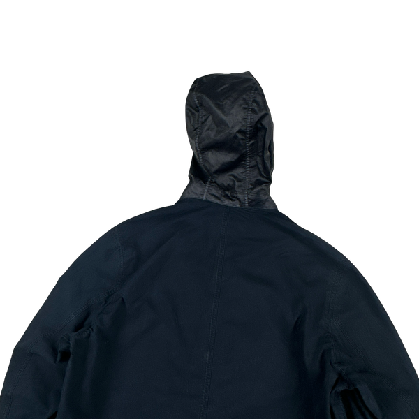 Stone Island 2021 Navy Cotton Cordura Hooded Jacket - XL