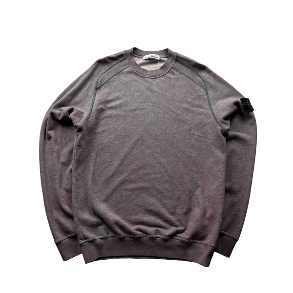 Stone Island Pink Dust Treatment Crewneck Sweatshirt - Medium