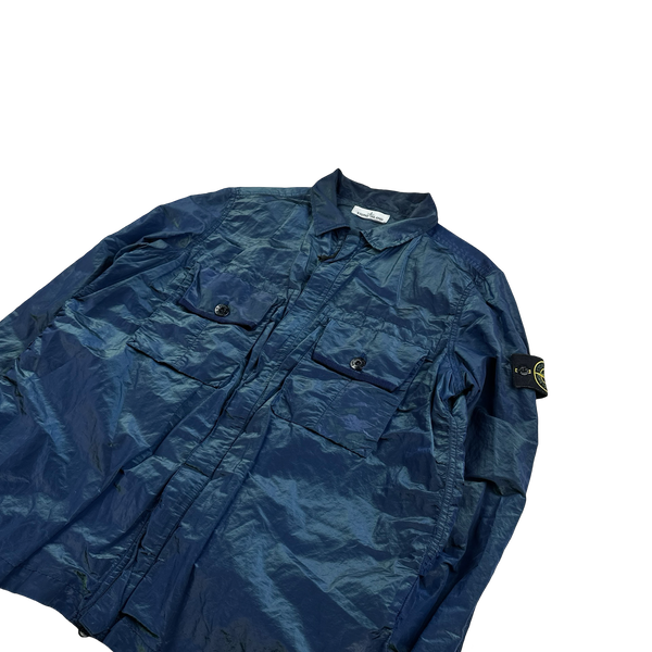 Stone Island 2017 Blue Green Weft Overshirt - XXL