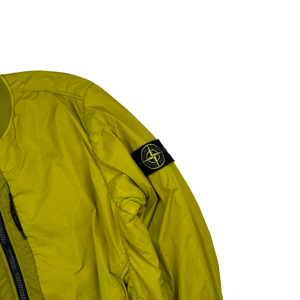 Stone Island 2017 Yellow Garment Dyed Crinkle Reps Jacket - Medium