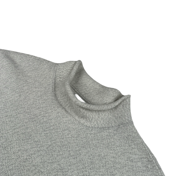 Stone Island 2022 Grey Mock Neck Knit Jumper - Large