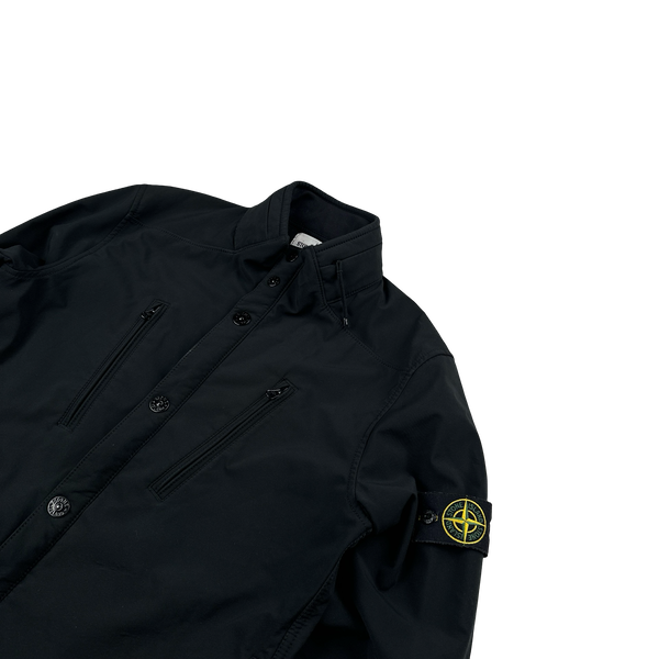 Stone Island 2015 Black Fleece Lined Soft Shell - Large