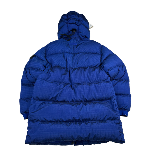Stone Island 2023 Blue Nylon Metal Macro Riptstop Econyl Regenerated Nylon Down TC Jacket - Medium