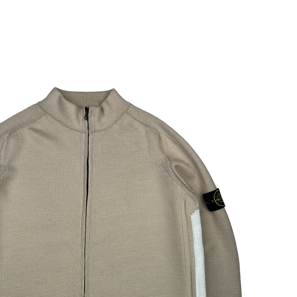 Stone Island 2003 Beige Silk Blend Vintage Knit Pullover - XL