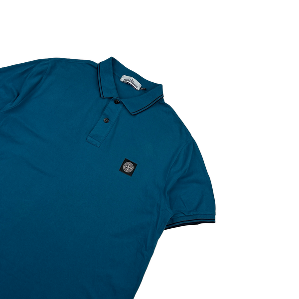 Stone Island 2018 Blue Short Sleeved Polo Top - XXL