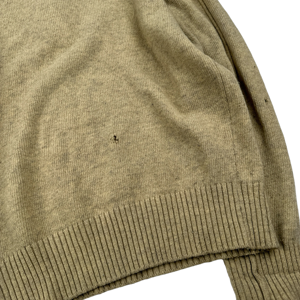 Stone Island 2008 Tan Wool High Neck Pullover Jumper - XL