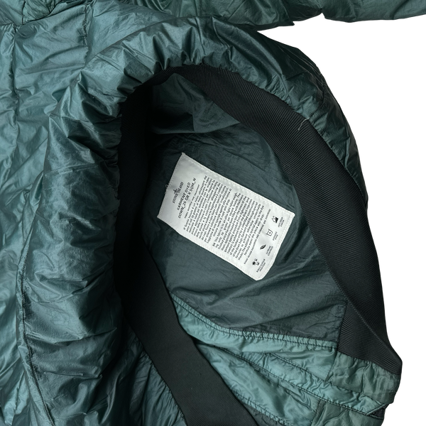 Stone Island 2013  Emerald Green Garment Dyed Puffer Jacket - XXL